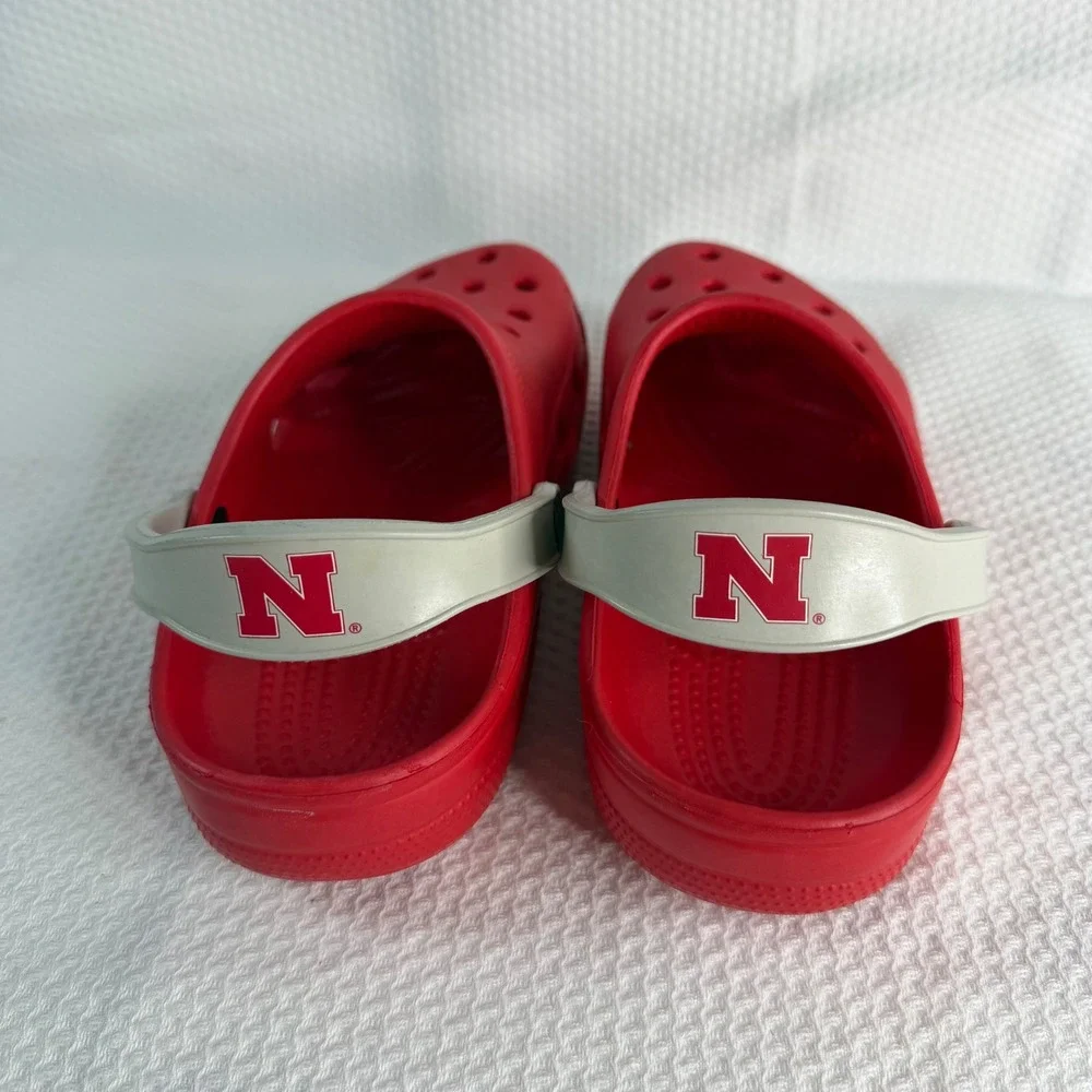 Crocs Nebraska Cornhuskers Red Classic Clogs Mens 8-9 Womens 10-11 NCAA Football